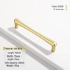 French Modern Gold Zinc Alloy Cabinet Handle