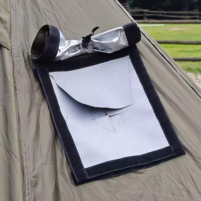 Patch de Raccord pour Poêle de Tente Chaude Double Couche Ignifuge Résistant à la Chaleur Kit d'Installation pour Conduit de Poêle à Bois, Tente de Camping