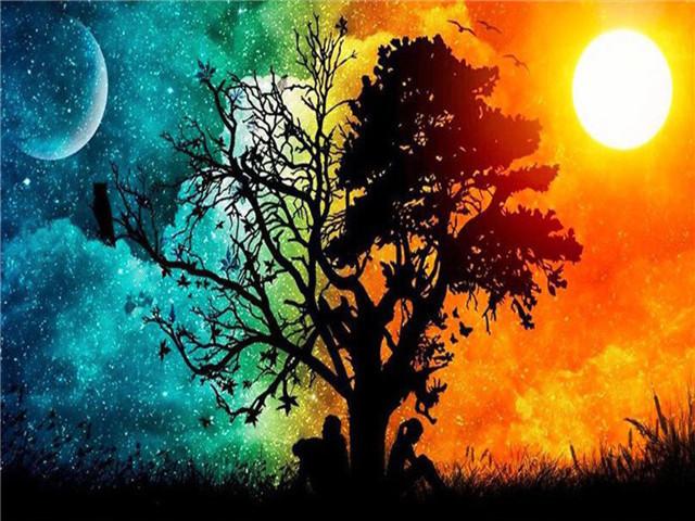 

Картина «Над луной», алмазная точка, украшение для спальни, картины, картины с бриллиантами, 5d, быстрая доставка, мозаика, вышивка, полное искусство Full Round 20x30CM