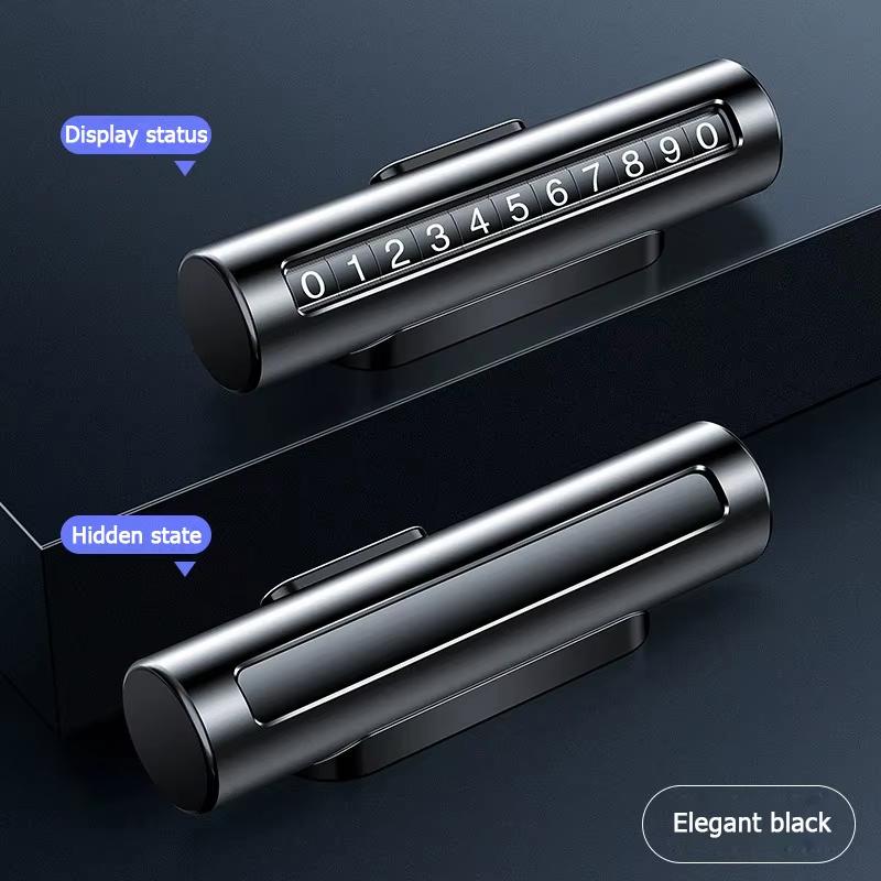 Temporary Parking Card Phone Number Card Car Sticker Car Accessories Luminous Metal Alloy Phone Number Car Sticker Hidden