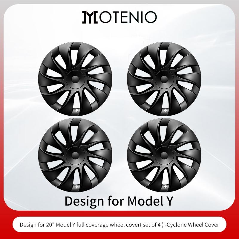 4PCS for Model Y 2020-2024 Cyclone Wheel Cover 20 inch Full Cover Hubcaps Automobile Replacement Accessorie for Tesla Tesla