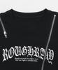 WEGO Short Sleeve Zipper Graphic Summer Korean Size Black Women's T-Shirt, Design, Print, Streetwear, Style, F,