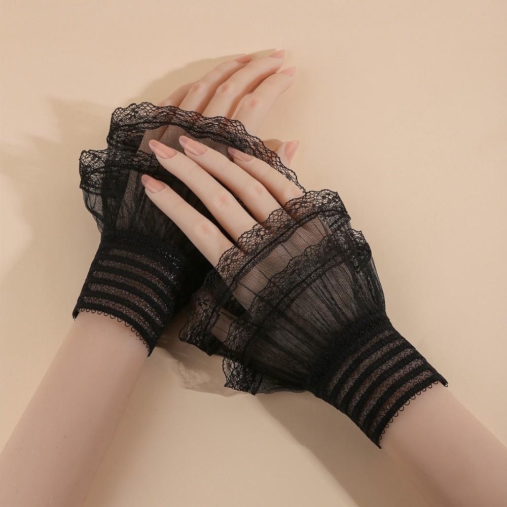Lace Ruffled Wrist Fake Sleeves Cuffs Costume Accessory Lace Cuff Fashion Sweater Cuffs  Wedding