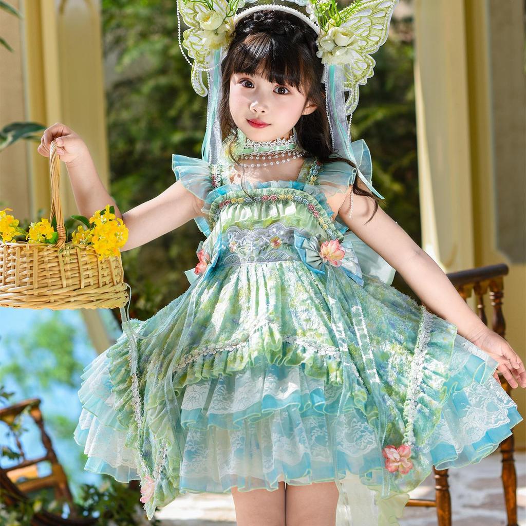 Little Girl Flower Fairy Princess Dress - Summer Birthday Party Outfit