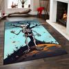 Skeleton and Tree Illustration Rug Non-slip rug suitable for living room and bedroom sofas
