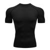 Men's Short Sleeve Compression Sports Shirt: Quick-Drying, Tight-Fit, for Running, Cycling, Basketball, and Fitness.