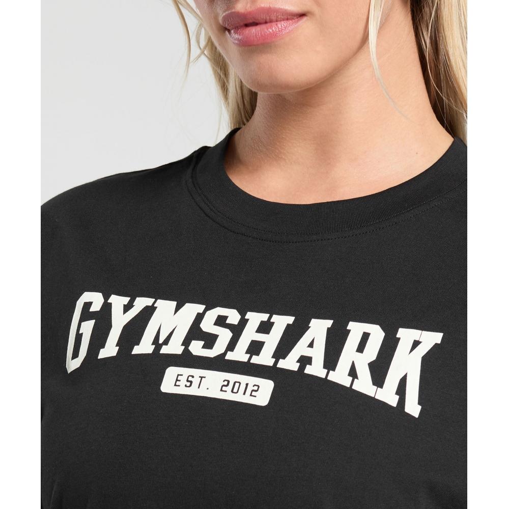 Gymshark CollegiaTe LifesTyle Oversized T shirT Black B2c1b Bb2j