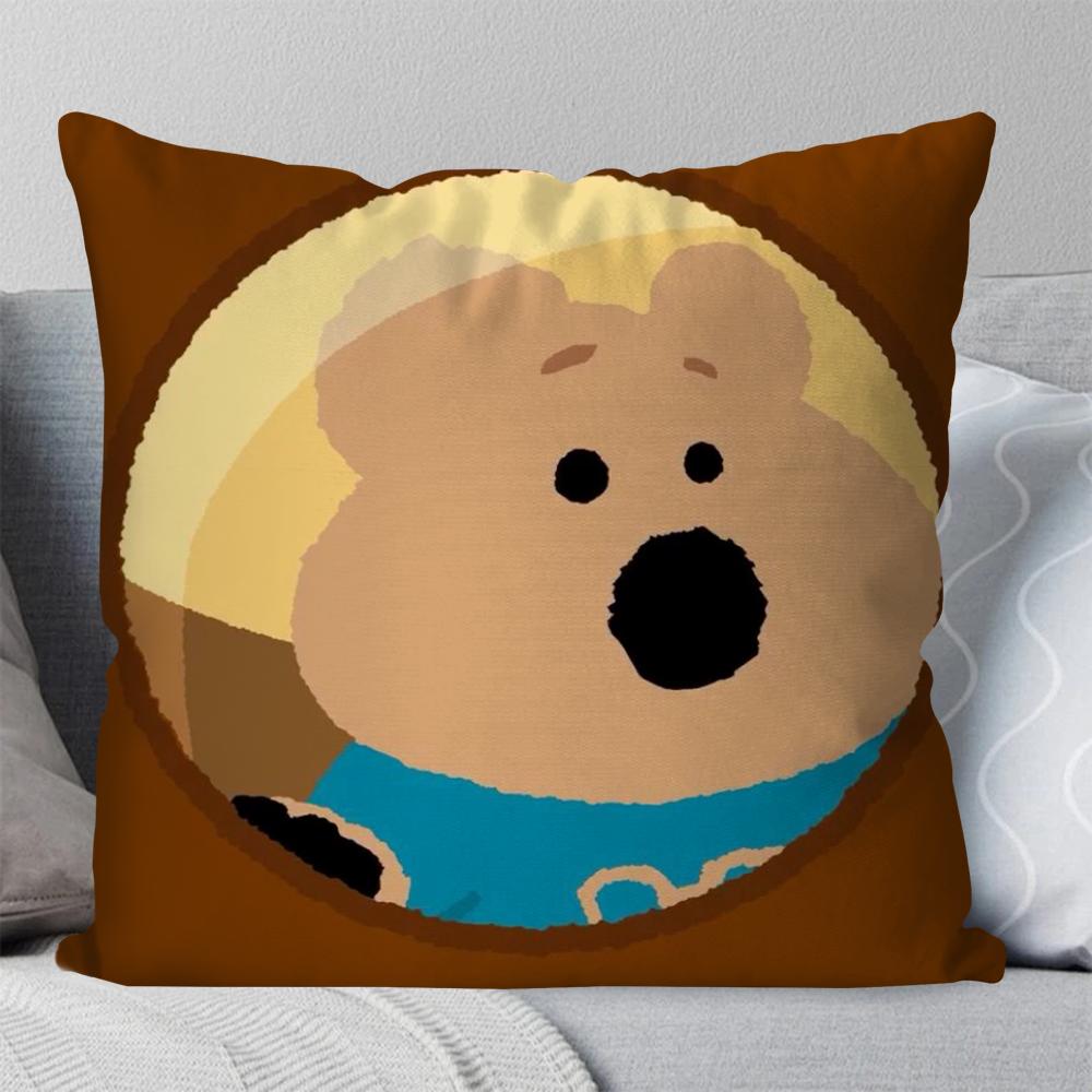 Cartoon Animation D-Dinotaeng Pillow Case Square Pillow Bedroom Sofa Leisure Comfort CushionCarLiving Room Home Decoration 40X40
