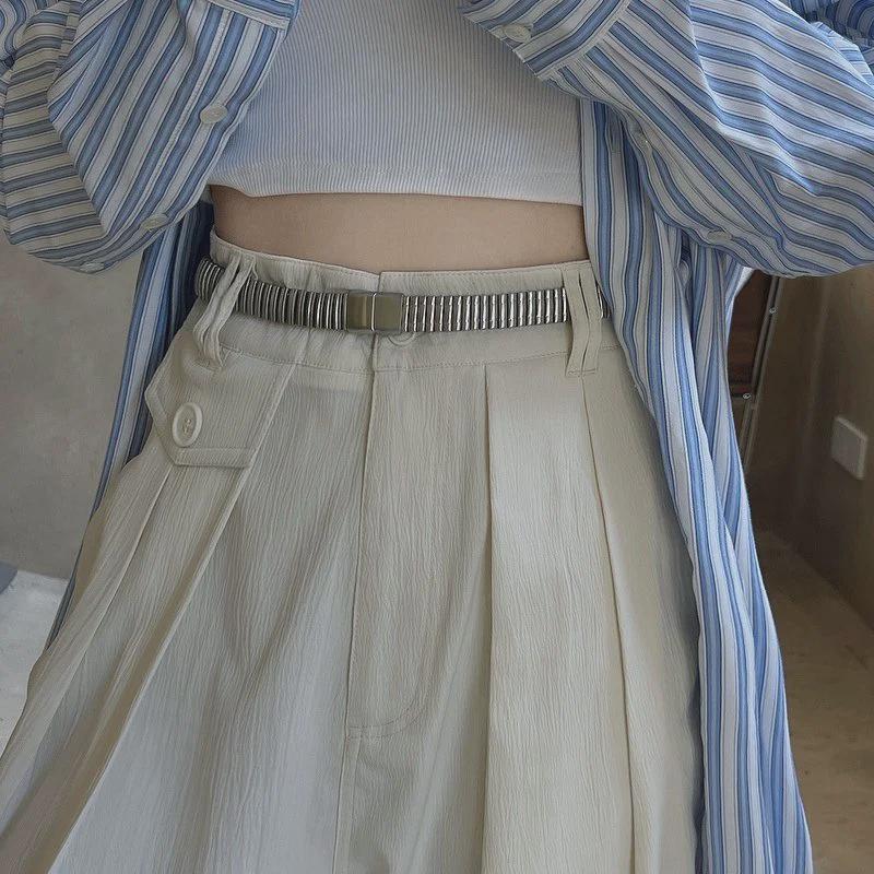 Minimalist Retro Stainless Steel Women's Thin Belt - Neutral Style, 2022 Summer Fashion