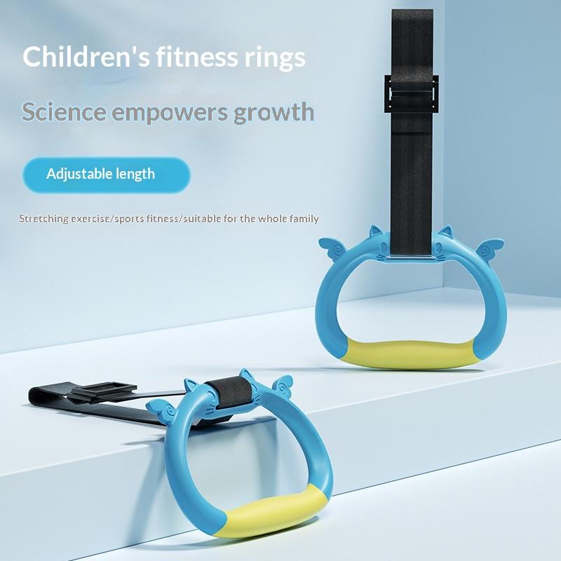 Kinder-Horizontalstange mit Gymnastikringen Verstellbare Aufhängeschlaufen für Klimmzug Hängematte Spiel Kinder Fitness Krafttraining