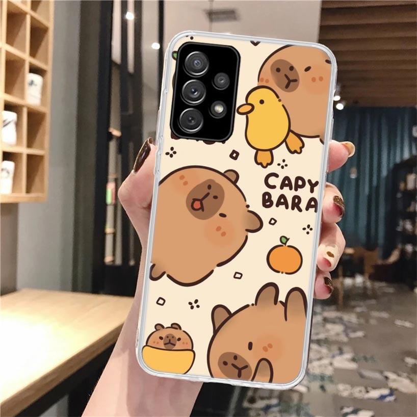 Funny Capybara Cartoon Animal Silicon Phone Case For Samsung Galaxy Note 20 Ultra 9 8 10 Pro S10 Lite S9 Plus S8 + S7 Edge Cover