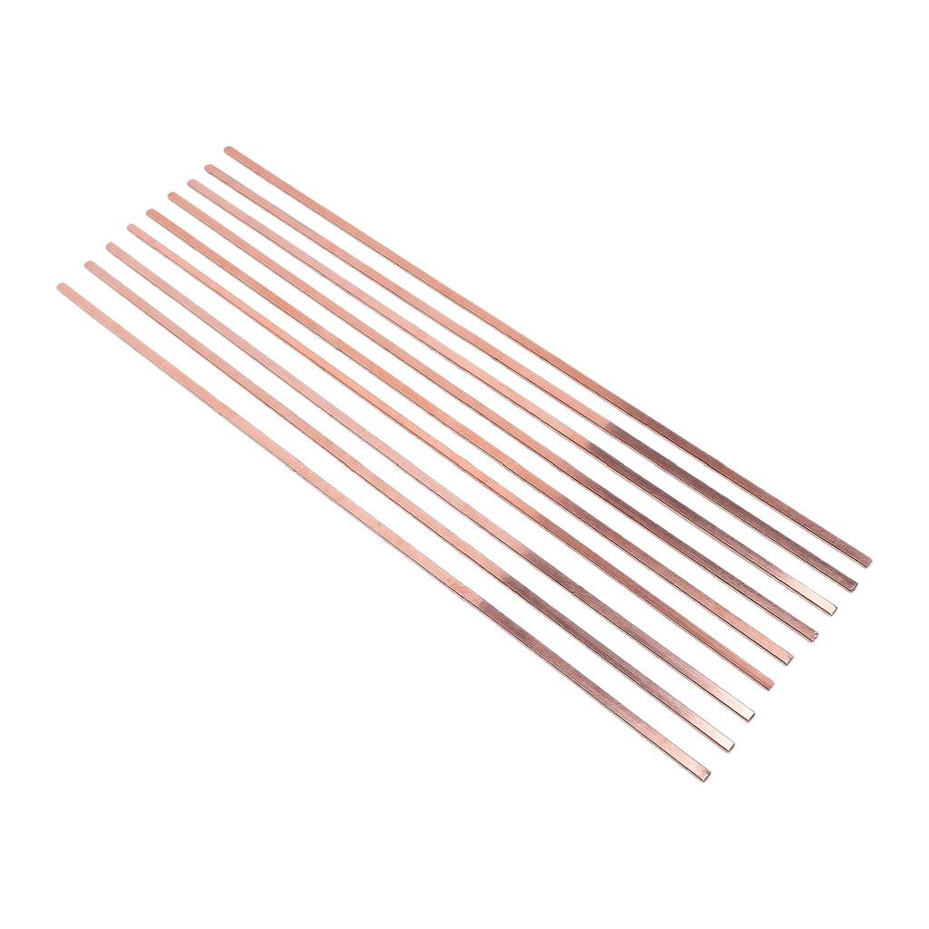 20 Pcs Silver Solder Brazing Rods BCuP 5 15percent Silver Flat Welding Rods 0.05x0.13x10 Inches for HVAC Refrigeration