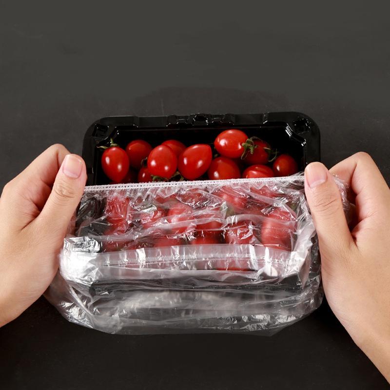 100pcs Disposable Food Wrap Storage Covers Bags for Bowl Elastic Plate Kitchen Fruit Fresh-keeping