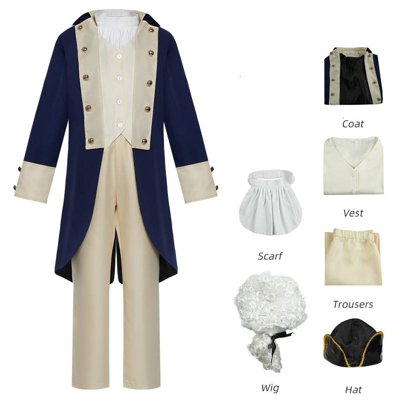 

Children President Cosplay Dress Halloween Cosplay Stage Costume Set Hat Wig 110