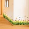 Fresh Flower Skirting Board Living Room Bedroom Wall Stickers Wall Decoration Pvc Self-adhesive Wall Stickers