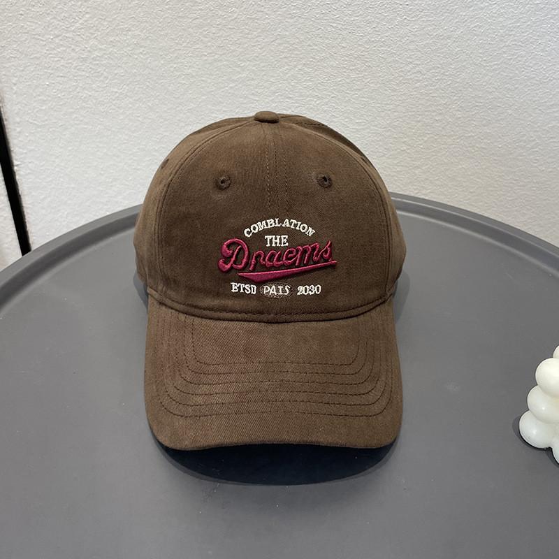 Adjustable Cotton Letter Embroidery Baseball Hat For Men And Women In All Seasons