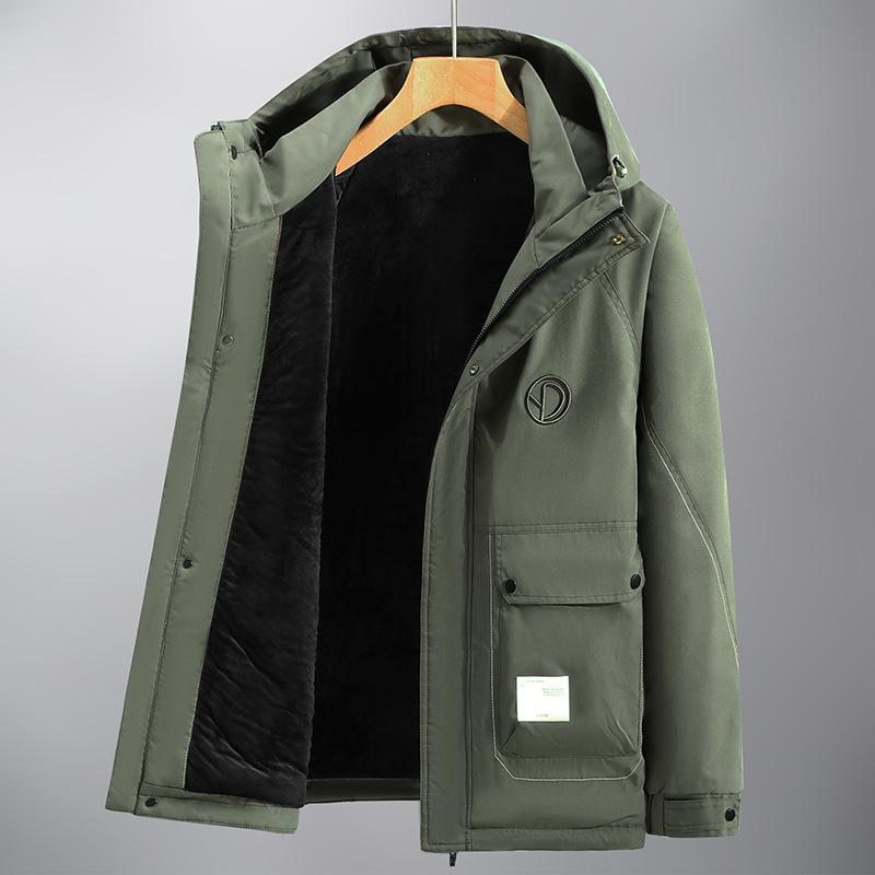 

Men s Plus Size Fleece-Lined Casual Jacket - Trendy and Comfortable Fit 6XL