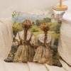 Vintage Floral Cushion Cover Soft Plush DoubleSided Printed Sofa Pillow Cushion Cover  Cozy AllSeason Durable Decor Gift