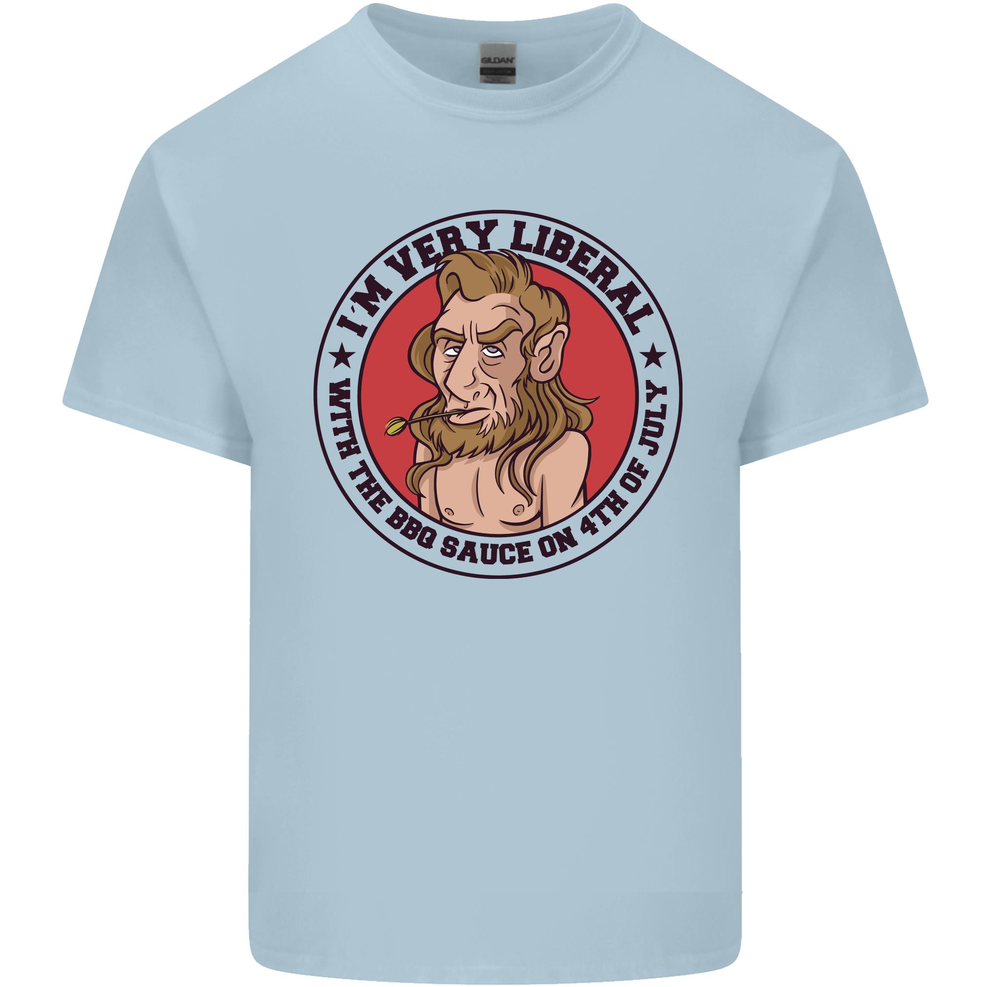 Liberal BBQ Funny 4th July American Independence Unisexs Light Cotton TShirt S
