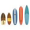 Magnets - KIKKERLAND - Surf's Up! - Pack of 5 - Multicolored Vinyl - 4–7 X 1.6–1.9 Cm