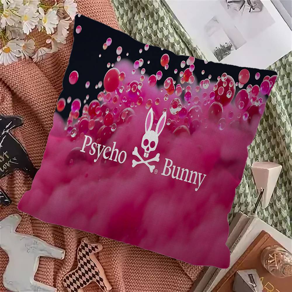 Luxury Fashion P-Psycho Bunny Pillowcase Toon Gift Cushion Cover Bedroom Home Sofa Chair Seat Decor Pillow Case