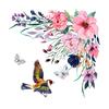 1 Set Decorative Toilet Sticker Easy Use PVC Self-adhesive Delicate Flower Portable Wall Fridge Decal for Daily Use