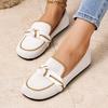 Pointed Flat-soled Single Shoes Large Size Fashion Fly-woven One-pedal Casual Women's Shoes