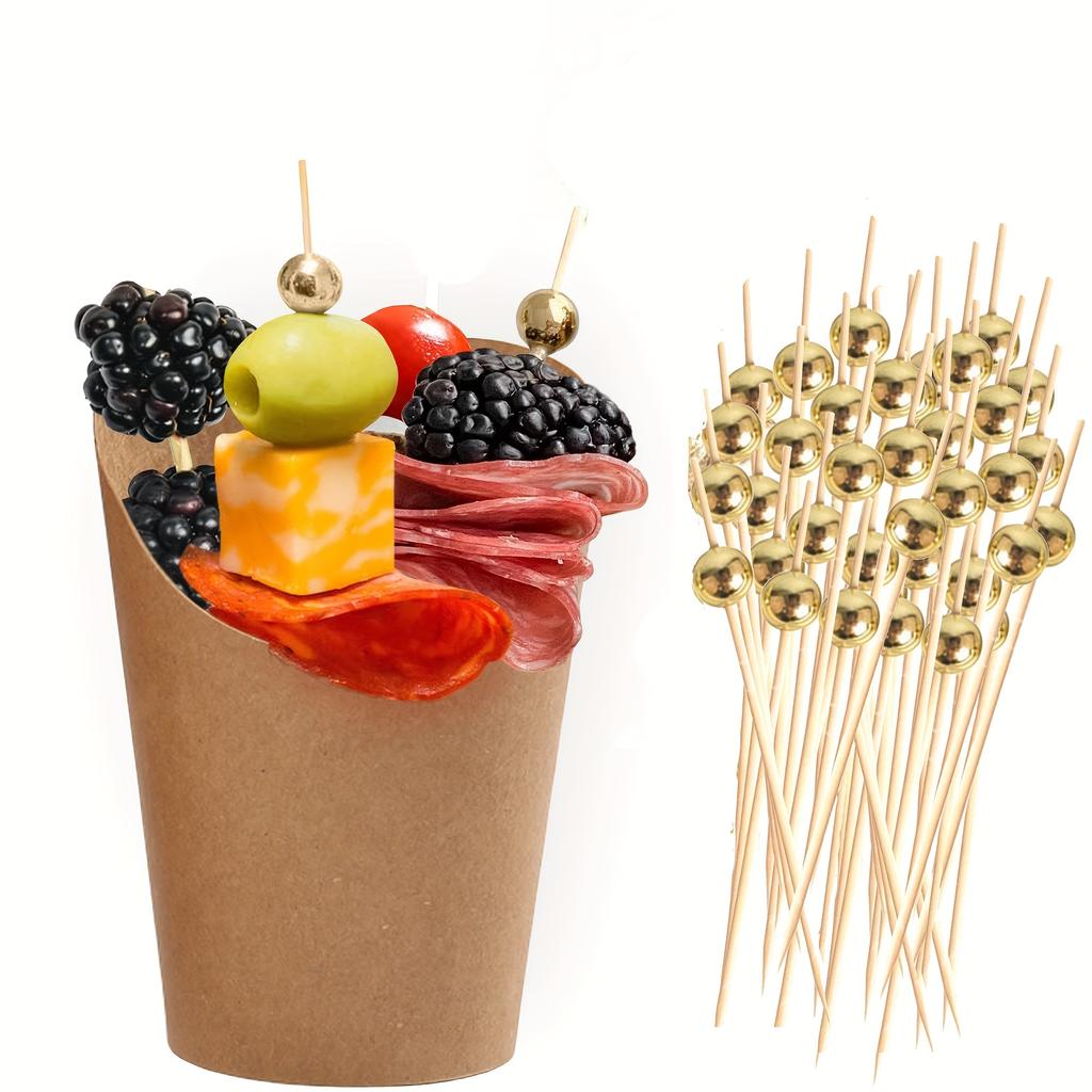100Pcs Kraft Paper Muffin Paper Cups Mini Cupcake Liners Oil- Proof Greaseproof Paper Baking Wrappers Cake Baking Cup Cases