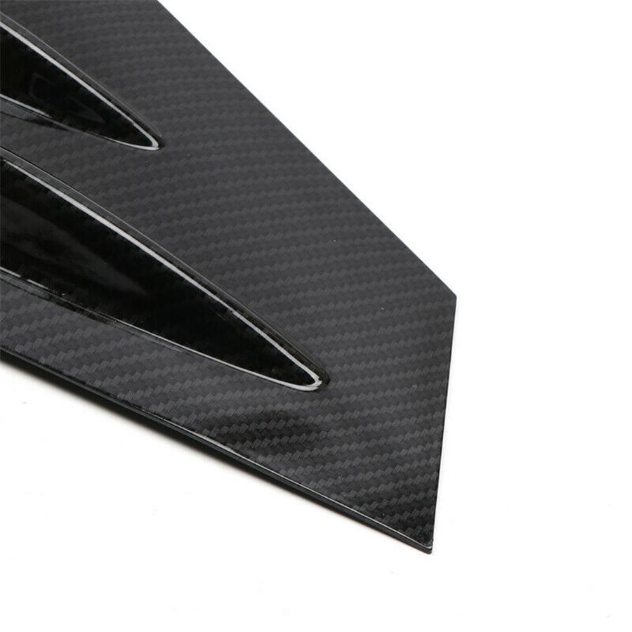 2x Carbon Fiber Look Front Window Louver Cover Trim For Subaru WRX STi 2015-2020