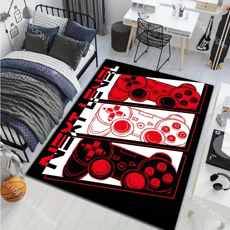 1PC Controller Gaming Theme Carpet for Living Room Bedroom Sofa Home Decor Rus Non-slip Floor Mat Luxury Gift Multiple Sizes