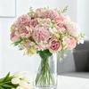 Artificial Flowers Peony Silk Wedding Wreath Home Room Vase Table Decor Bridal Bouquet Festival Outdoor Yard Garden Diy Gift Art