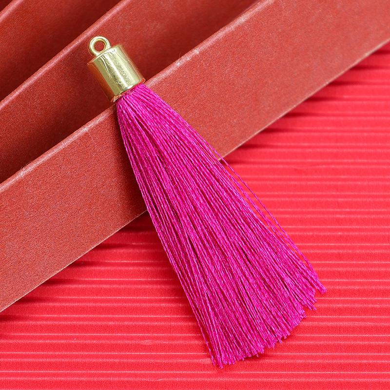 Gold Tassel Hat Pendant: 6cm Festive Spike for DIY Hair Ornaments, Earrings, or Bookmark Accessories.