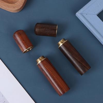 1Pc Toothpick Bucket Ebony Wood Toothpick Holder Bucket Mini Box Handmade Gift
