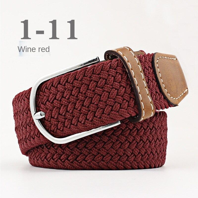 2026 New Fashion High Quality Explosive Women's Canvas Belt Men's Elastic Belt Casual Stretch Woven Pin Buckle Belt