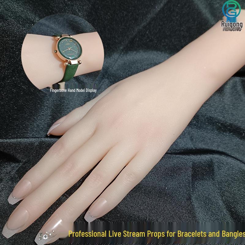 Silicone Hand Model for Jewelry, Acupuncture, and Photography Display Full Silicone Left Hand for Acupuncture Practice