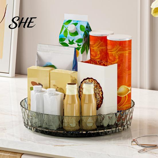 Kitchen Countertop Storage Rack 360 Degree Rotating Spice Rack, Lazy Susan Organizer Turntable Cabinet for Cabinet, Pantry, Seasoning Bottle Holder