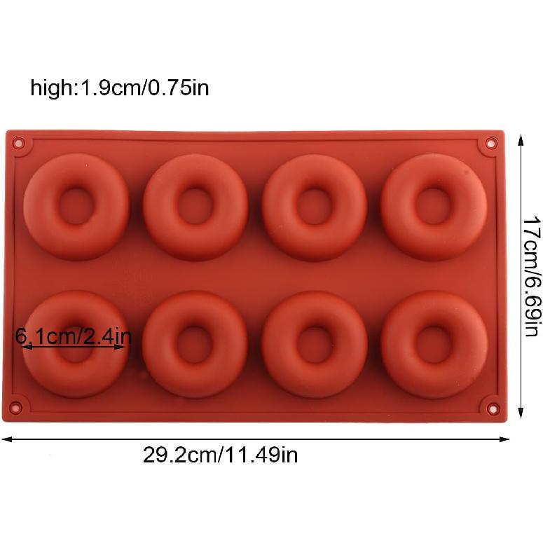 Donut Silicone Chocolate Molds Doughnut Pan Baking Mold Set of 2