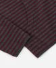 Toffee Striped Fleece Zip-Up Hoodie (Burgundy/Charcoal)
