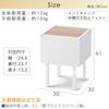 Iris Ohyama WST-300 Wooden Side Table, Ideal for Bedside or Sofa, Ideal for One-Room Use, Warm WhiteLight Natural, Approx. 30.0cm W X 30.0cm D X