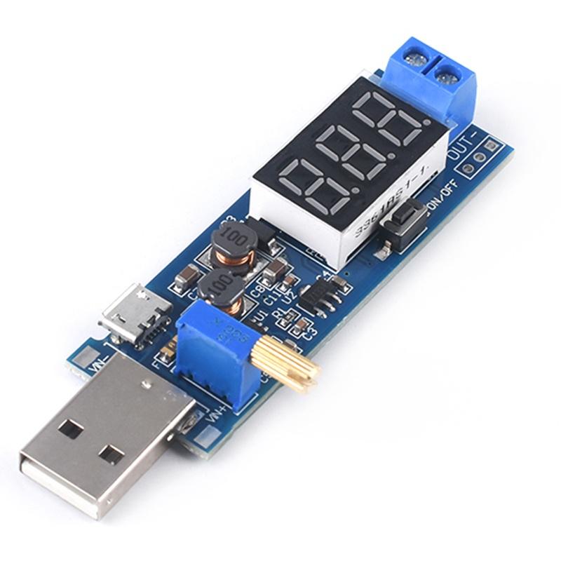 USB DC Boost Buck Converter USB Step UP/Down Power Supply Module Boost Buck Converter DC-DC 5V To 12V Adjustable Output 1.2V-24V