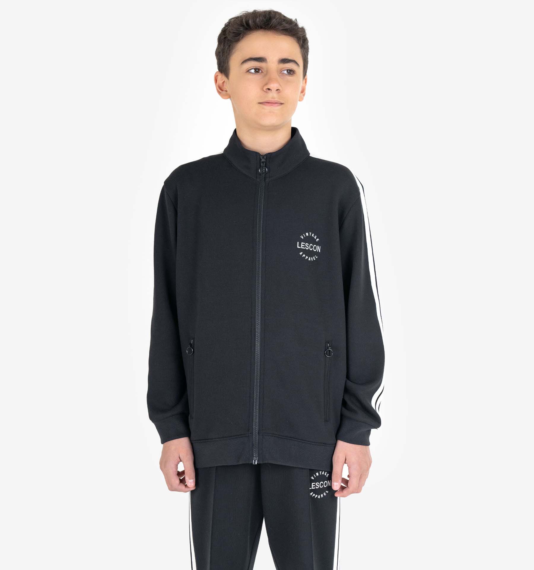 

Children s Zippered Sweatshirt 23N-3119 9-10 чорний