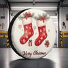 Christmas Stockings Tire Cover Polyester Car Decor For Holiday Outdoor Use Spare Wheel Protector