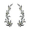 Hot Melt Adhesive Cherry Blossom Iron On Patches DIY Branch Embroidery Applique  Clothing Repair