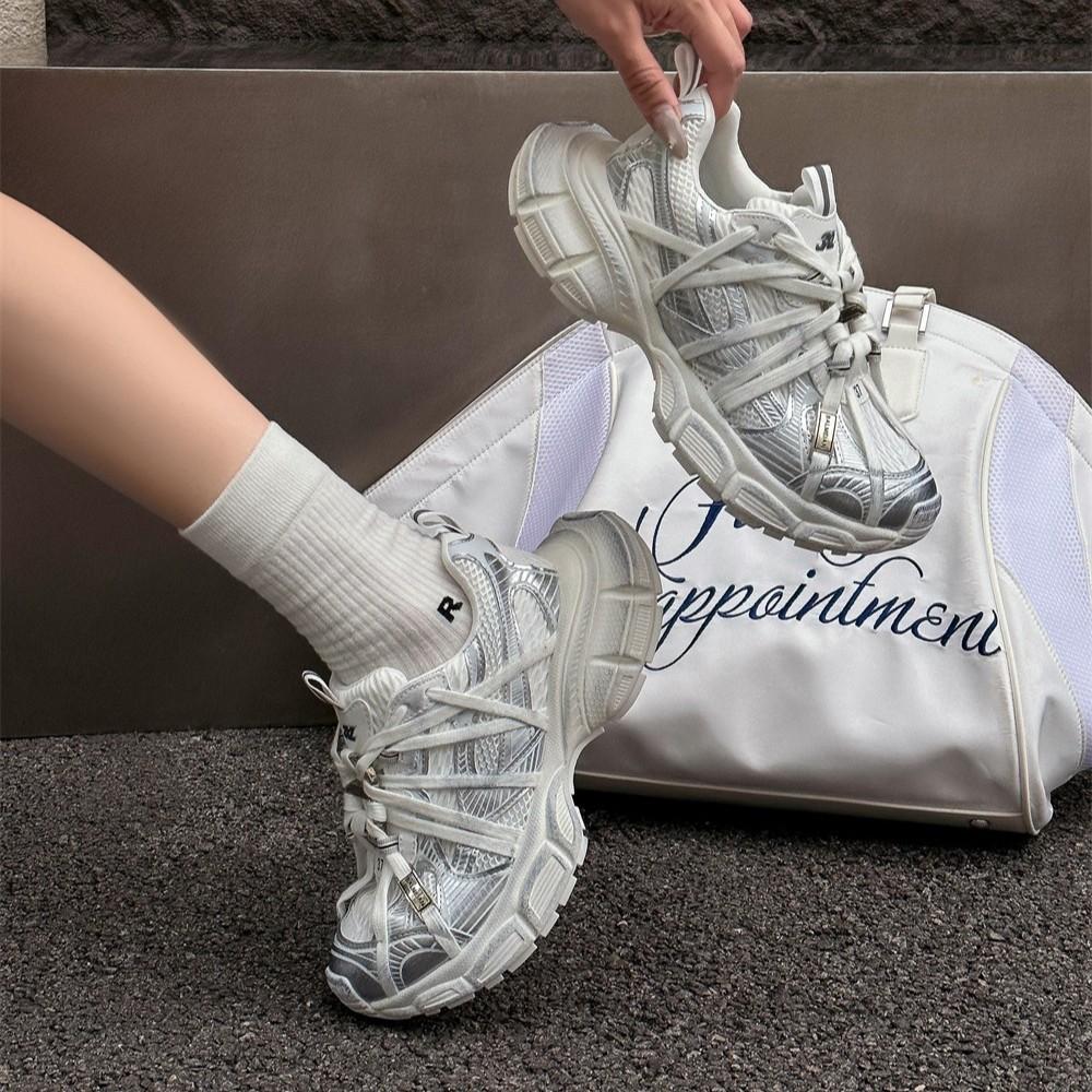 Fried Street Spider Strap Platform Daddy Shoes Women's 2025 Spring Fashion Niche Lightweight Breathable Casual Sneakers