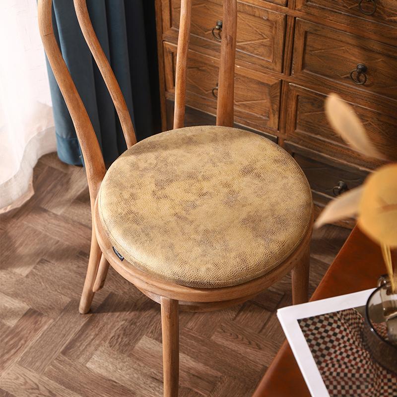 

High-grade Retro Velvet Fabric Dining Chair Cushion Memory Foam Non-slip Classic Style Faux Suede Design Chair Seat Seat Pad 30x30CM