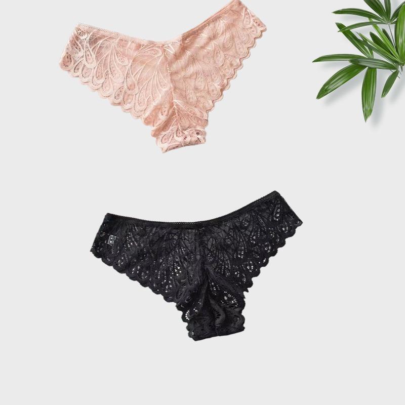 2 PCS Lot Sexy Panties For Women Lace Transparent Briefs Embroidefy Low-Rise Temptation Underwear Panties Comfort Underpants Intimates