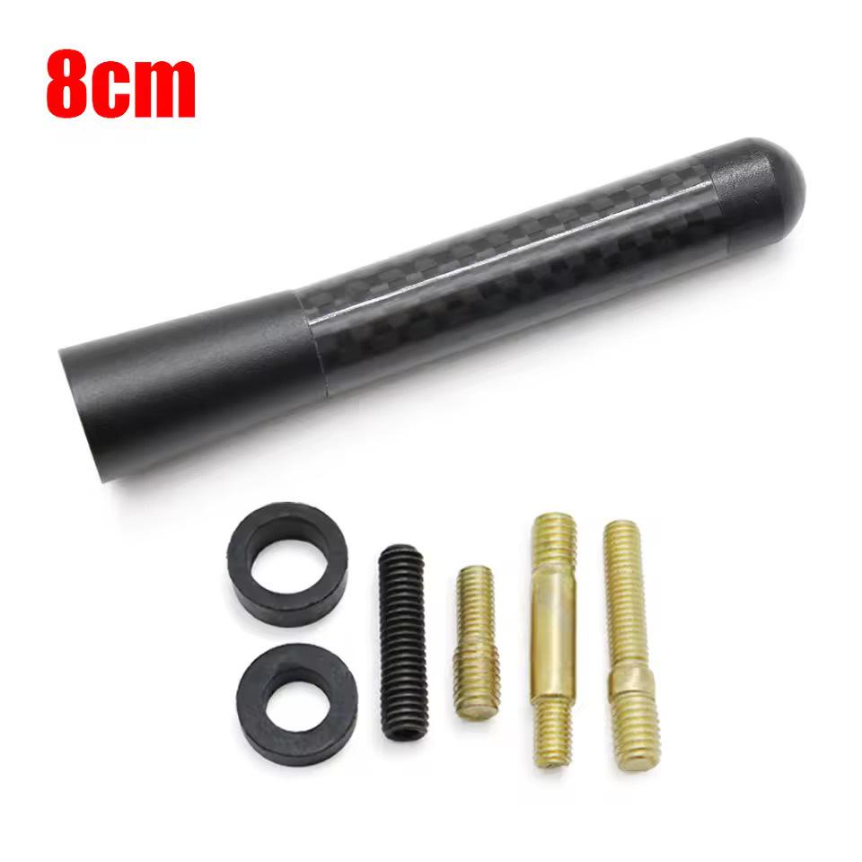 High-Performance Short Car Radio Antenna: Carbon Fiber & Aluminum Design