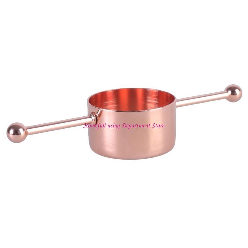  2pcs Bartenders Measuring Cup Double Beads Stainless Steel Jigger for Liquor