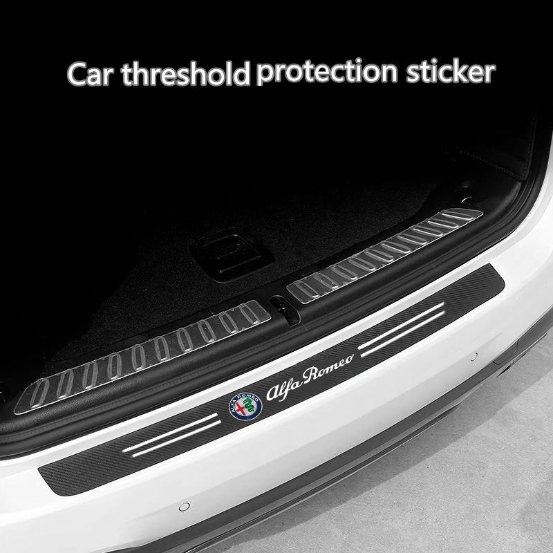 Car Sill pedal Rear Bumper Protection Stickers For Alfa Romeo STELVIO Giulia 159 Giulietta 147 Mito 156 MTO Sportiva Accessories