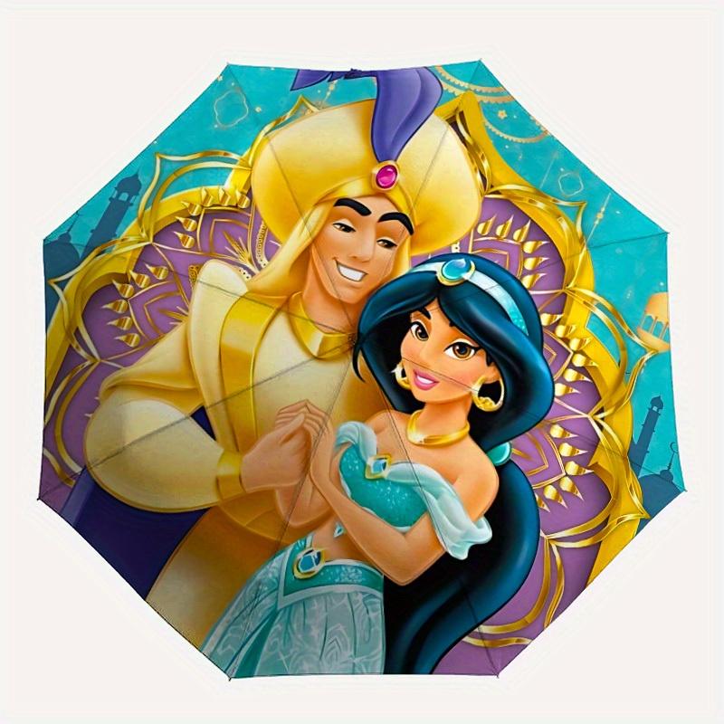 

1pc Aladdin, Jasmine Automatic Umbrella | Portable Foldable 8-Rib Manual Open, Casual Accessory, Durable Canopy yy250823056